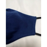 Maska ochronna z bawełny wielorazowego użytku - granatowa